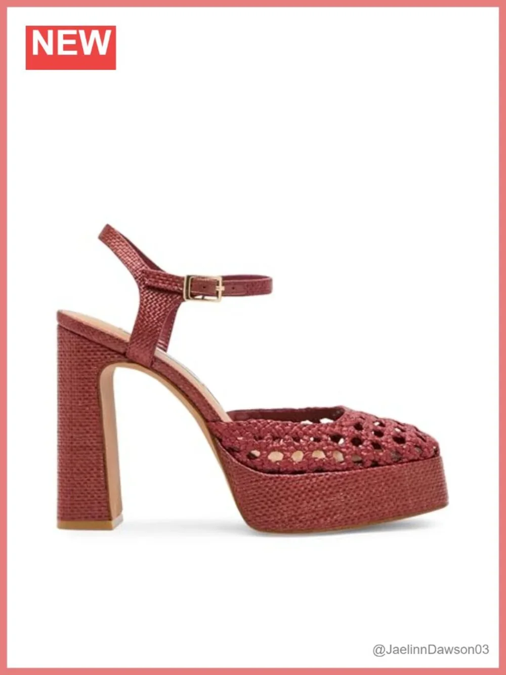 Women's Block Heel Pointed Toe Buckle Pump Shoes Party